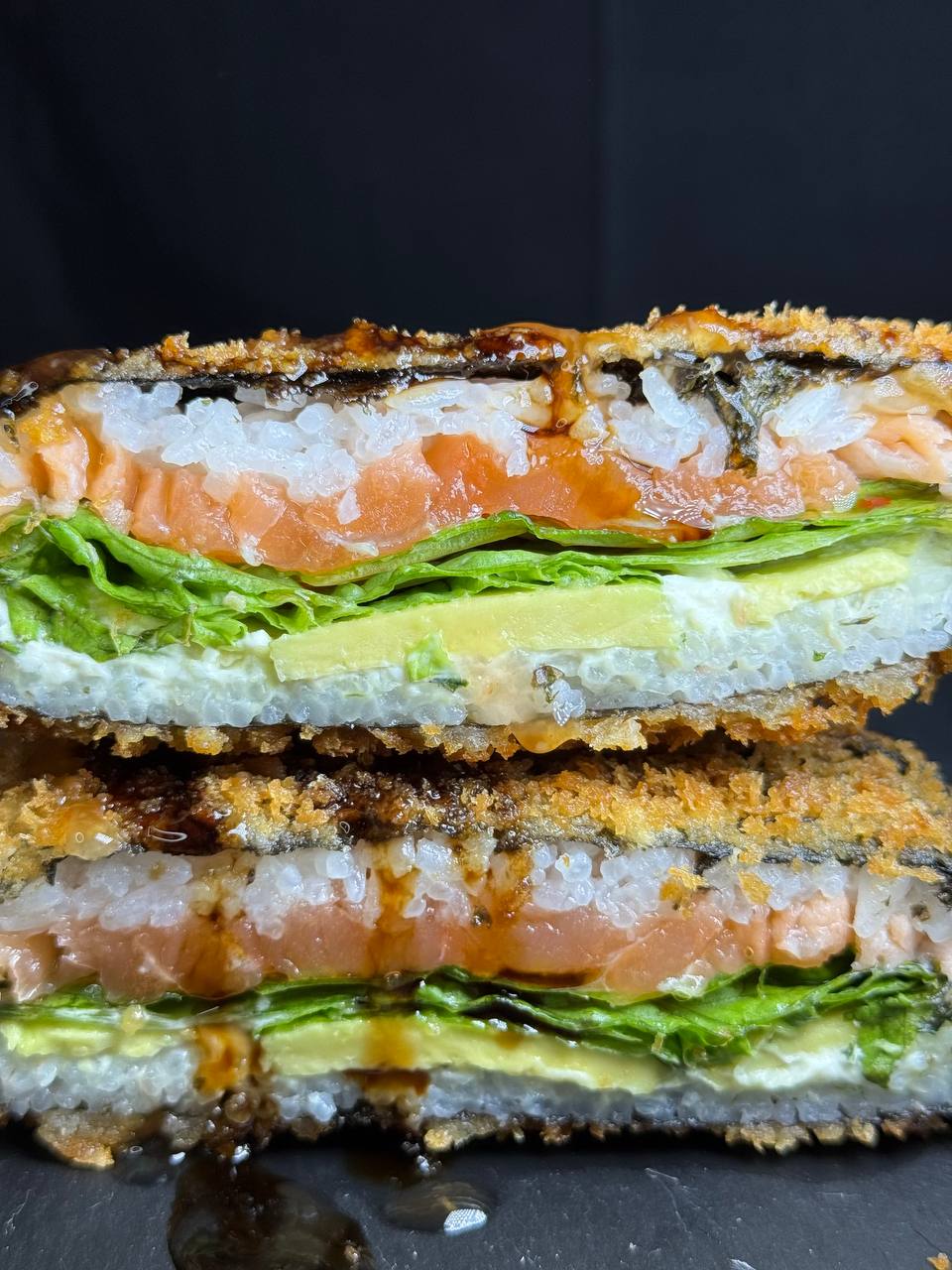 Salmon Sushi Burger